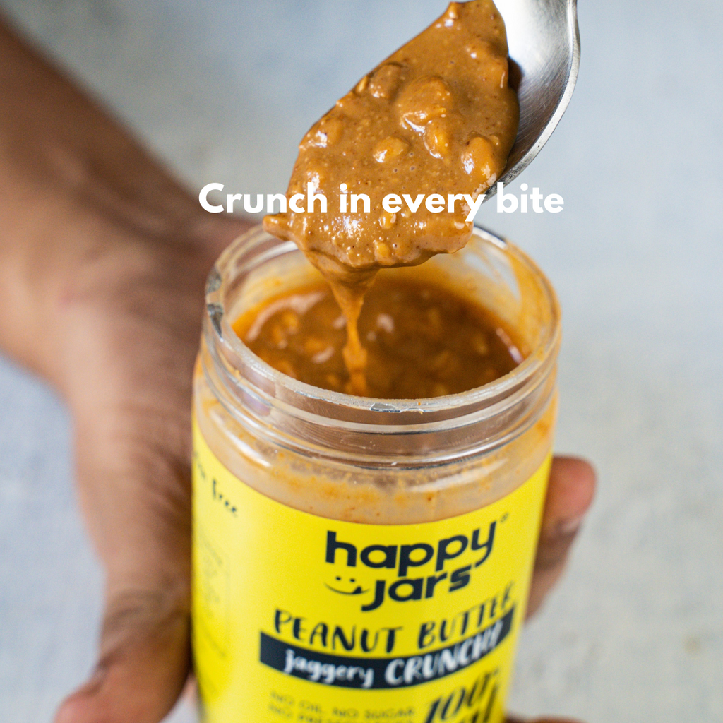 delicious chunky crunchy texture of peanut butter