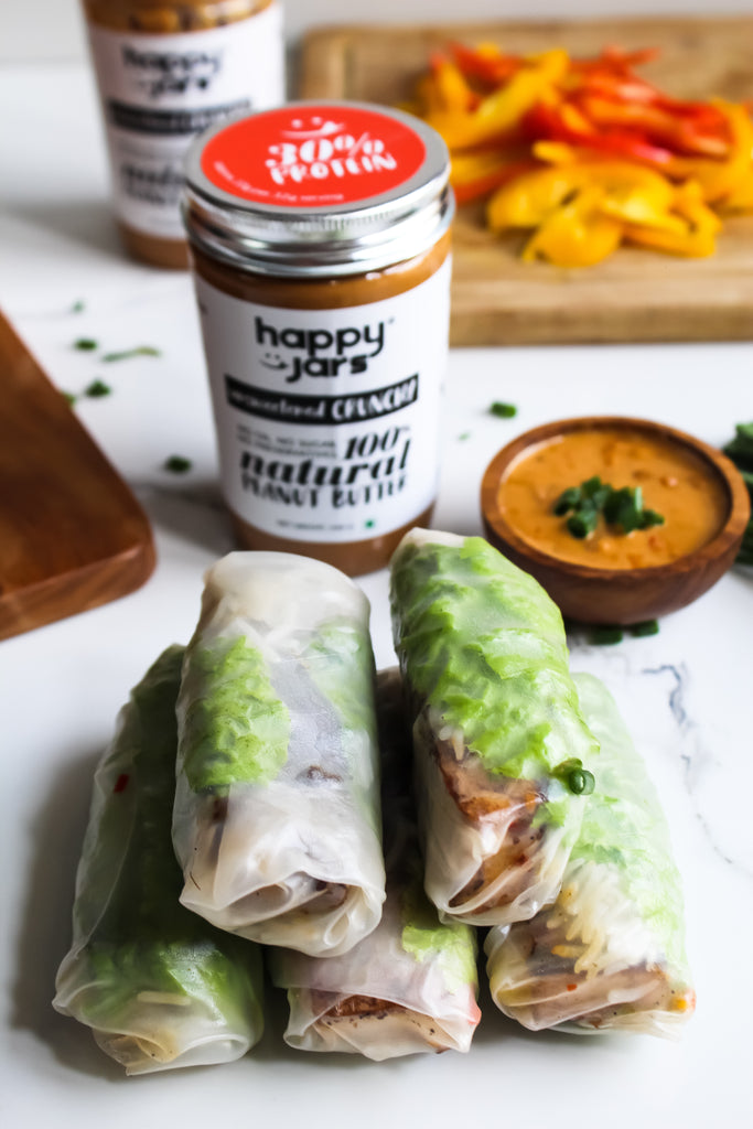 Recipe: Spring Rolls with Peanut Butters Dipping Sauce