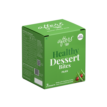 Box of 7 healthy high protein dessert bites flavoured with natural paan oil