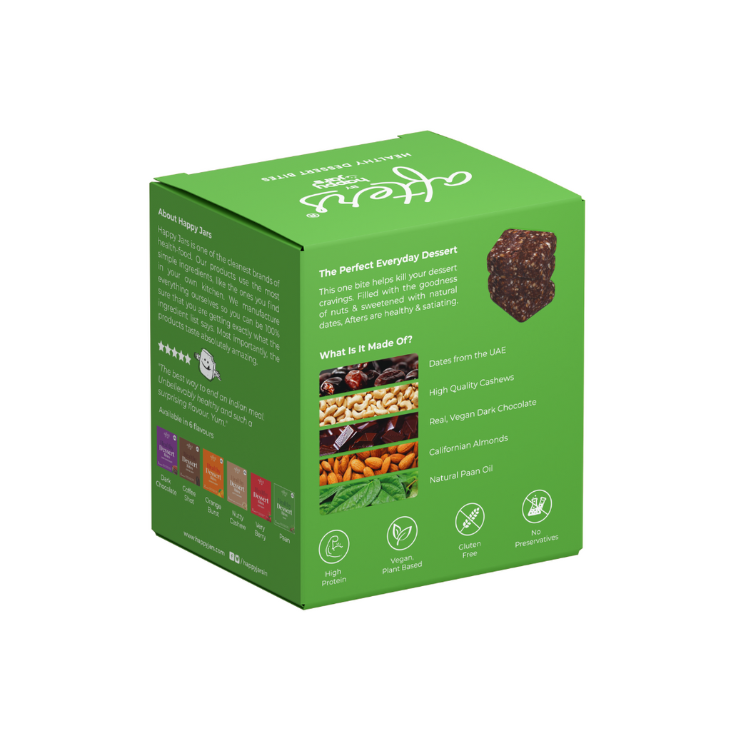 Back of box showing natural ingredients, vegan and high protein icons