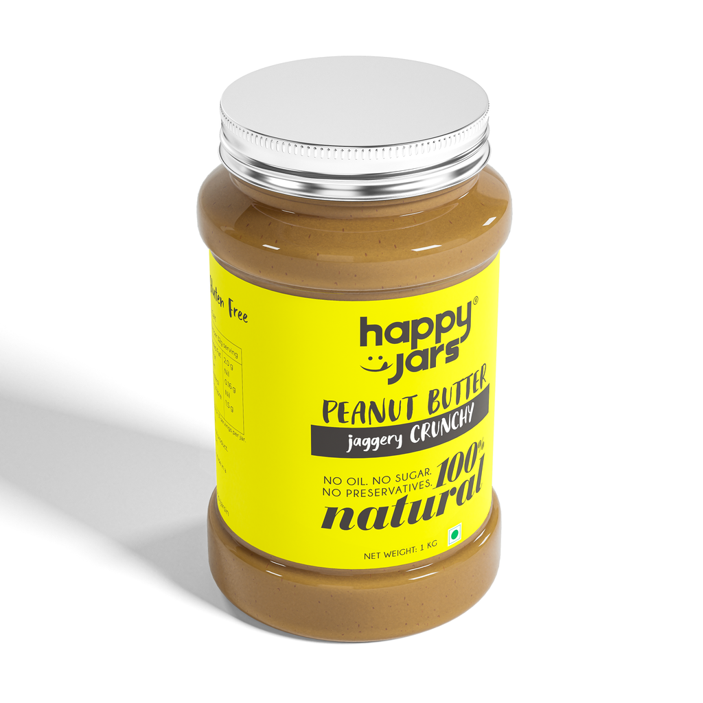 Jaggery Crunchy Peanut Butter - High Protein, All Natural 