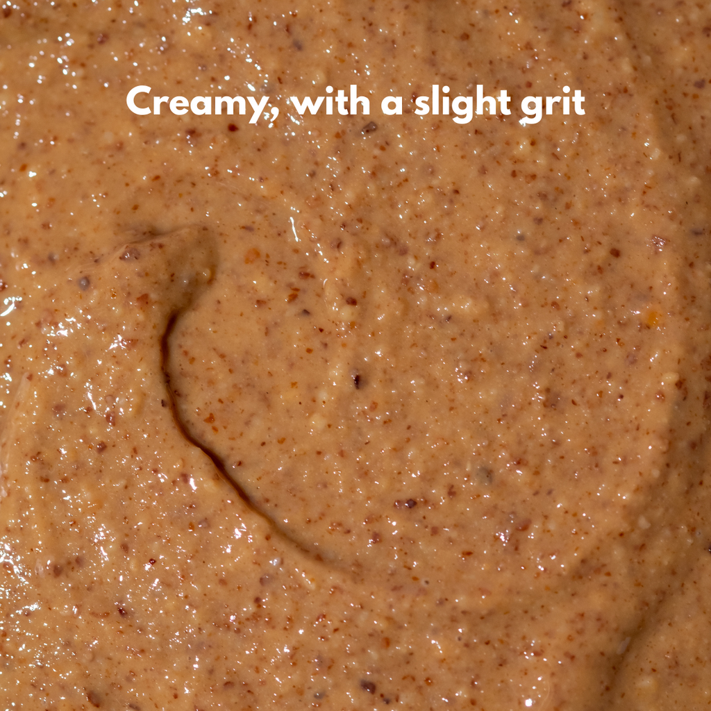 smooth and creamy texture with natural almond grit makes this good for babies