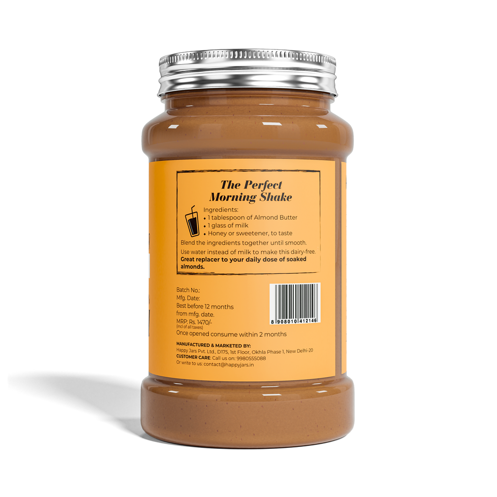 The Perfect Morning Shake - Unsweetened Almond Butter 1kg jar